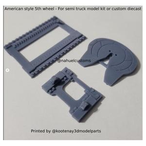 American style 5th wheel - For semi truck model kit or custom diecast