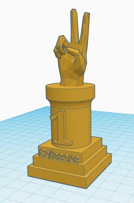 Rock, Paper, SCISSORS Trophy