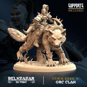 Orc and Wolf - Storm Rider A Variant 2