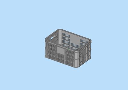 Turnover box plastic box 01 logistics box digital scene model