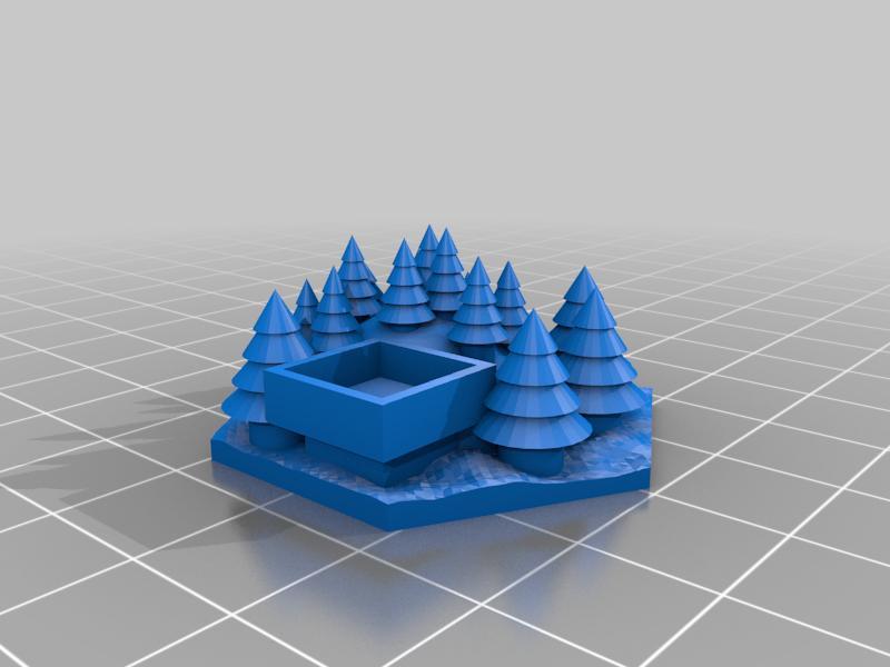 Three Terrain-ed Greenery Tiles