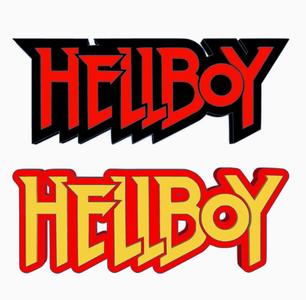 2x HELLBOY Logo Display by MANIACMANCAVE3D