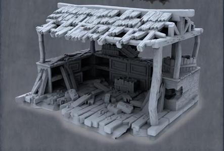 Damaged Stall or Booth