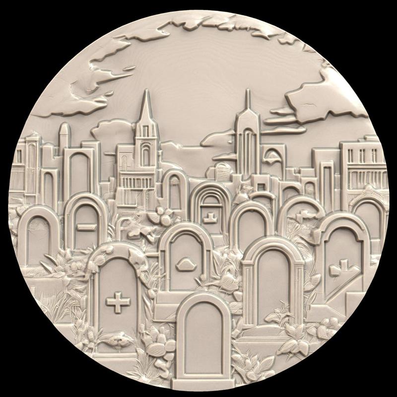 3D Model STL File for CNC Router/Laser & 3D Printer A Cemetery Where the Graves Change Location Every Night 2
