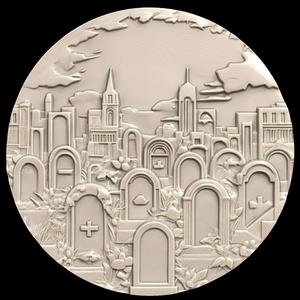 3D Model STL File for CNC Router/Laser & 3D Printer A Cemetery Where the Graves Change Location Every Night 2