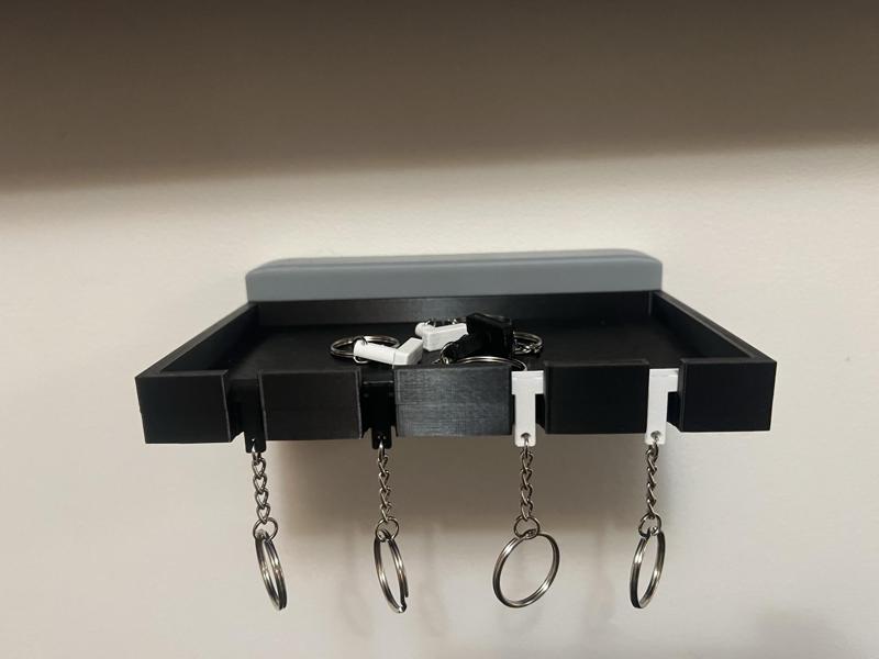 Wall mounted catch all tray