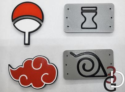 Naruto themed Magnets - Multicolor