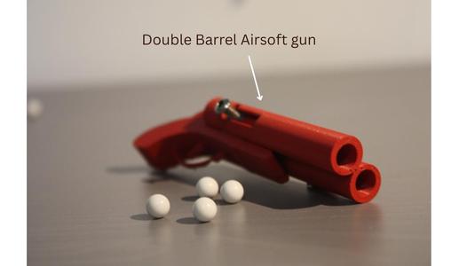 Mini Double Barrel Pistol Keychain