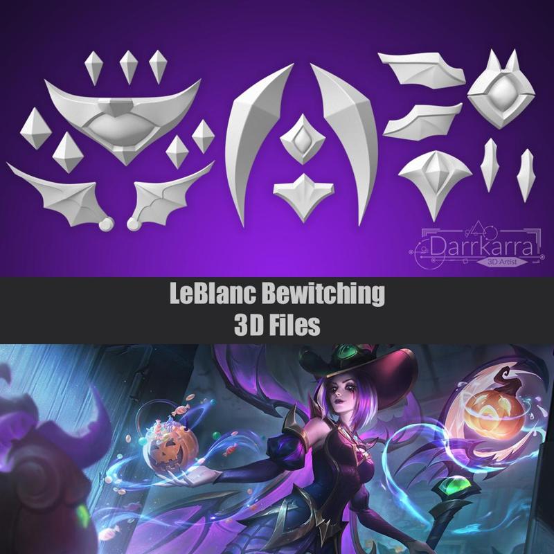 LeBlanc Bewitching Accessories League of Legends STL files