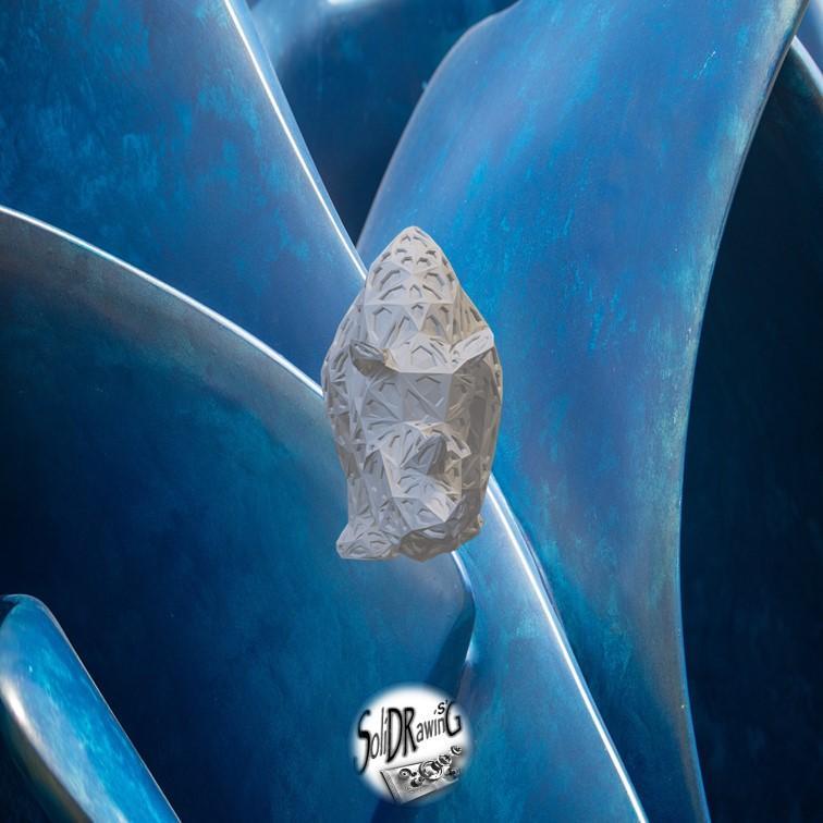 Natural Rhino - Voronoi Style - Single Spider Web - Perfect - Easy - Decor - SoliDRawinGS0612