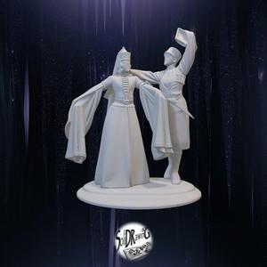 Caucasian Dancer Couple (Female & Male) - SoliDRawinGs C (108)