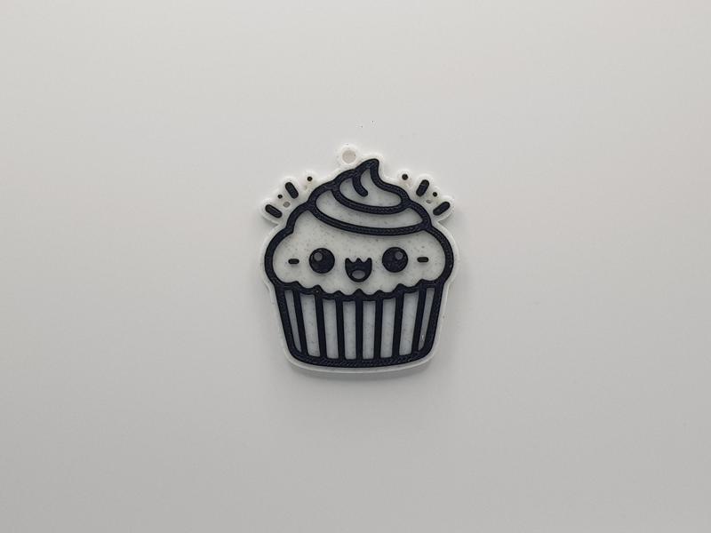 Cute Cupcake Keychain