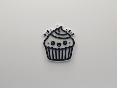 Cute Cupcake Keychain