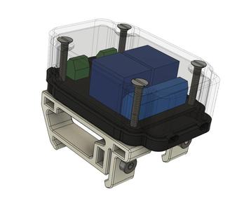 DIN rail cable, zip ties adapter and generic mounting adapter