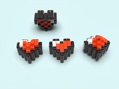 Pixel heart fidget