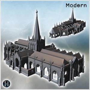 Church of Notre-Dame de Carentan (Normandy 1944, France) (1) - Modern WW2 WW1 World War Diaroma Wargaming RPG Mini Hobby