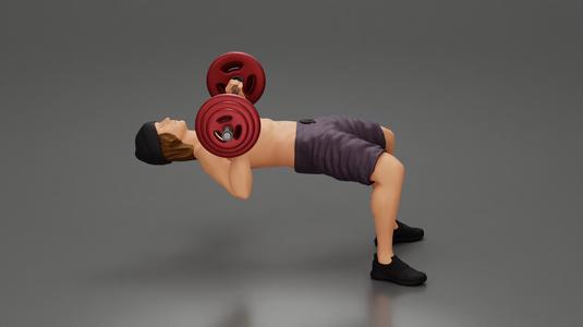 Muscular Man Demonstrates Perfect Bench Press Form in hat and shorts