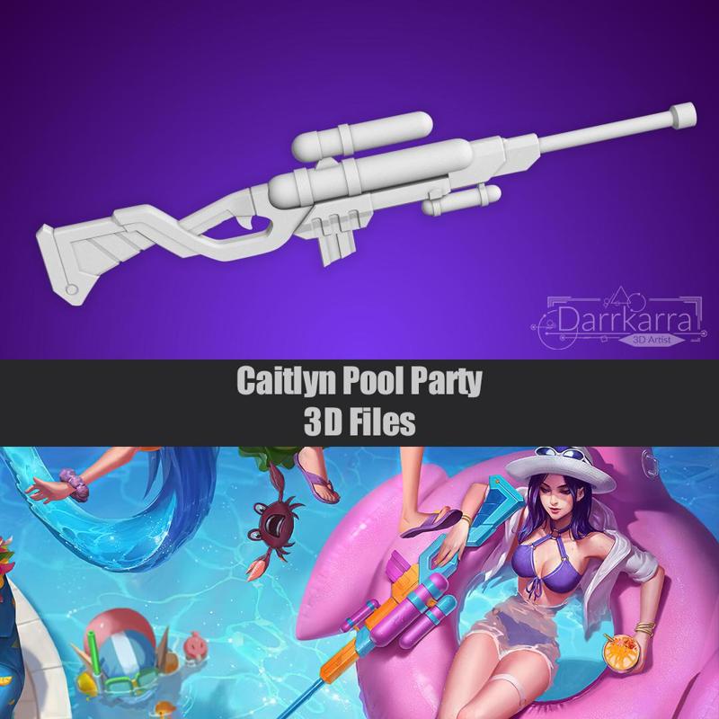 Caitlyn Pool Party League of Legends STL files
