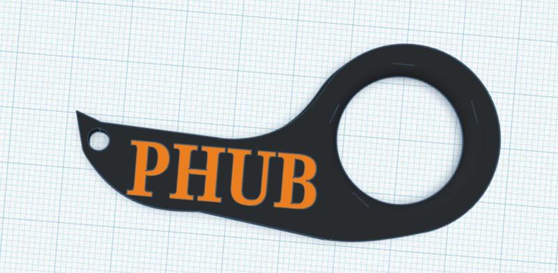 Phub joke karambit keychain