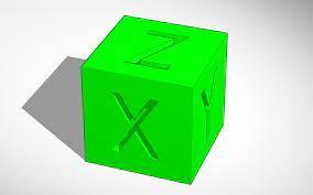20mm XYZ calibration cube