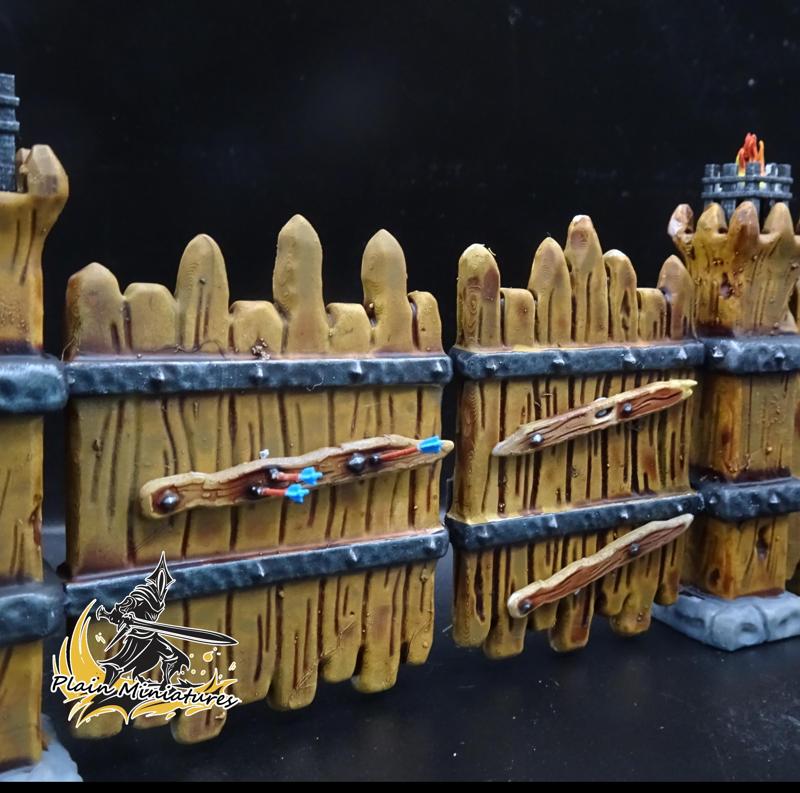 Coarse wooden palisade