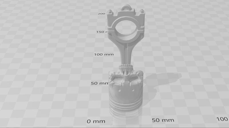 skull-piston keychain