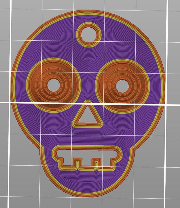 wiggly eyes skull keychain