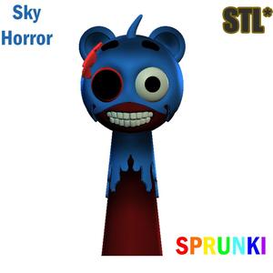 3D Sprunki Incredibox Humanized Sky Horror Sprunki STL 3D Character Fanart
