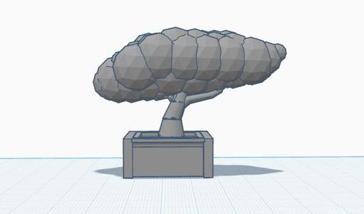 Low poly bonsai tree