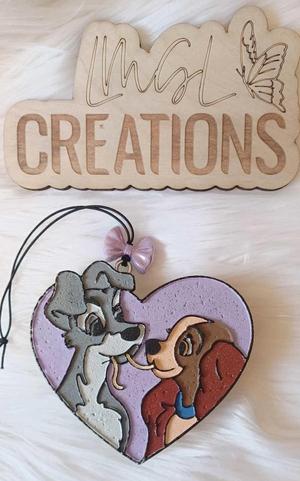 Lady and the Tramp Freshie Mold - 3D Model Mold Box for Silicone Freshie Moulds