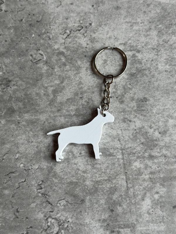 bull terrier keyring