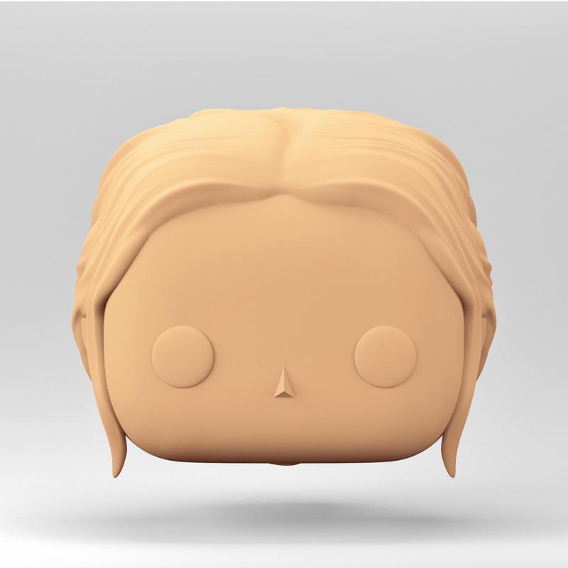 A female head in a POP style. A bridal bun wedding hairstyle. WH_6-2