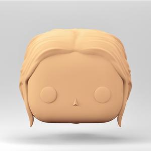 A female head in a POP style. A bridal bun wedding hairstyle. WH_6-2