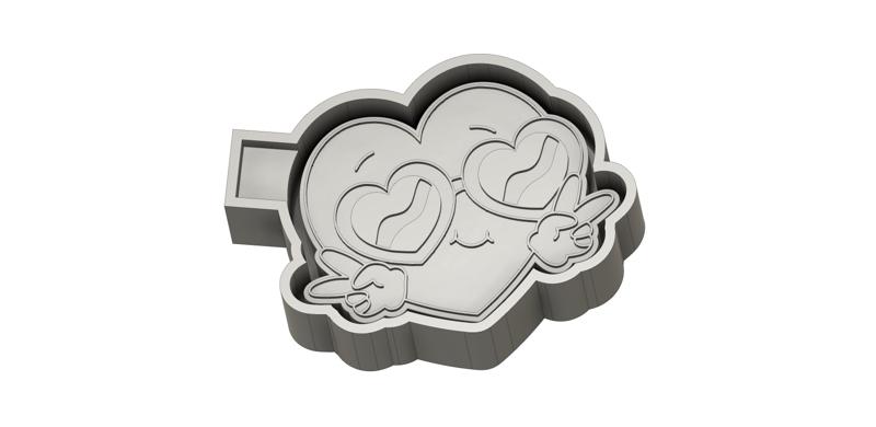 Heart Face Freshie Mold Housing