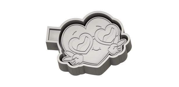 Heart Face Freshie Mold Housing