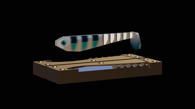 AM bait fish 9cm breaking hoof model 2 / form for predator fishing