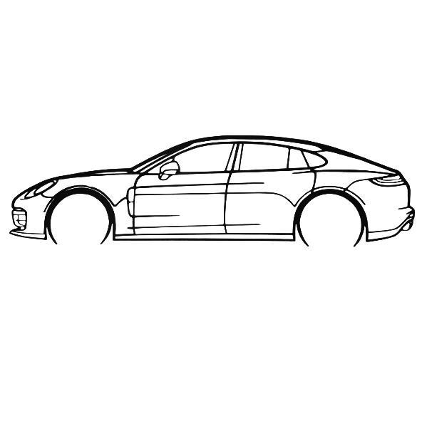 Porsche Panamera GTS Silhouette Wall art