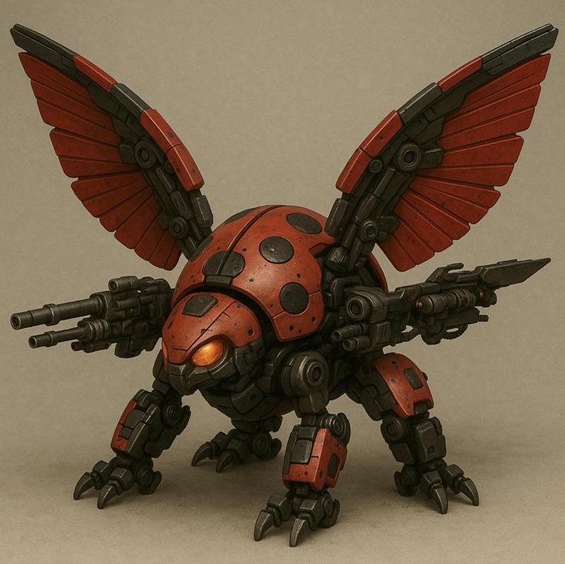 Mecha Ladybug - Armored Insect Warrior 3D Printable Model
