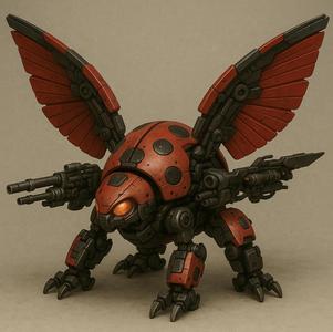 Mecha Ladybug - Armored Insect Warrior 3D Printable Model