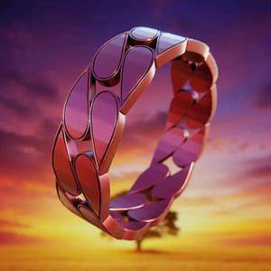 Crimson Petal Ring - High-Detail Print and Render Ready 95