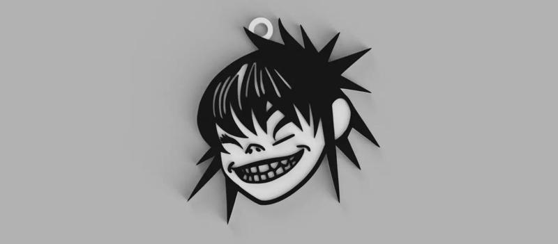 Noodle - Gorillaz Logo keychain - pendant - earring