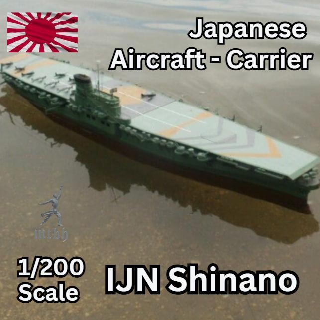 1/200 Scale Japanese Aircraft Carrier IJN Shinano 信濃 From World of Warships – Highly Detailed 3D Model Kit