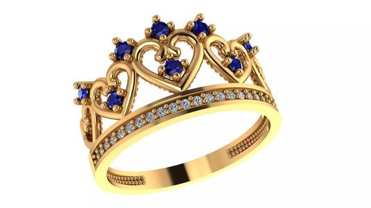 12 pieces Crown Rings 3dm files ready for print