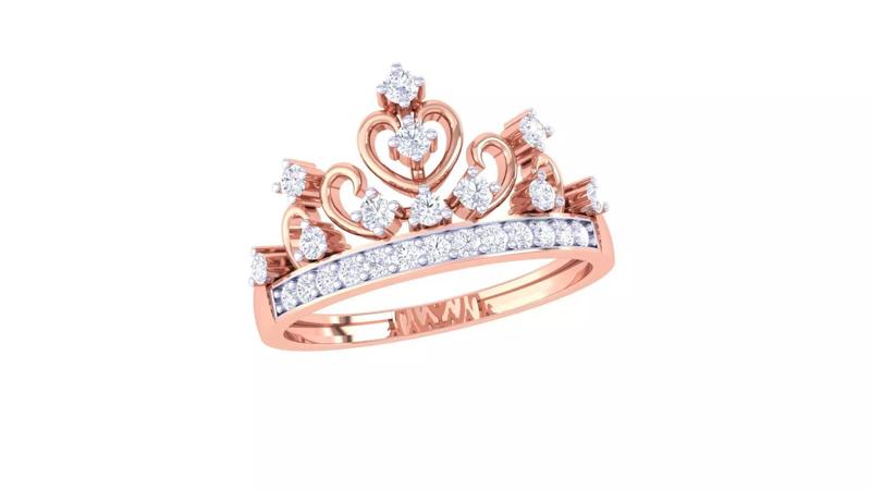 Crown High Jewelry Diamond Cocktail Ring 3dm stl obj mtl glb