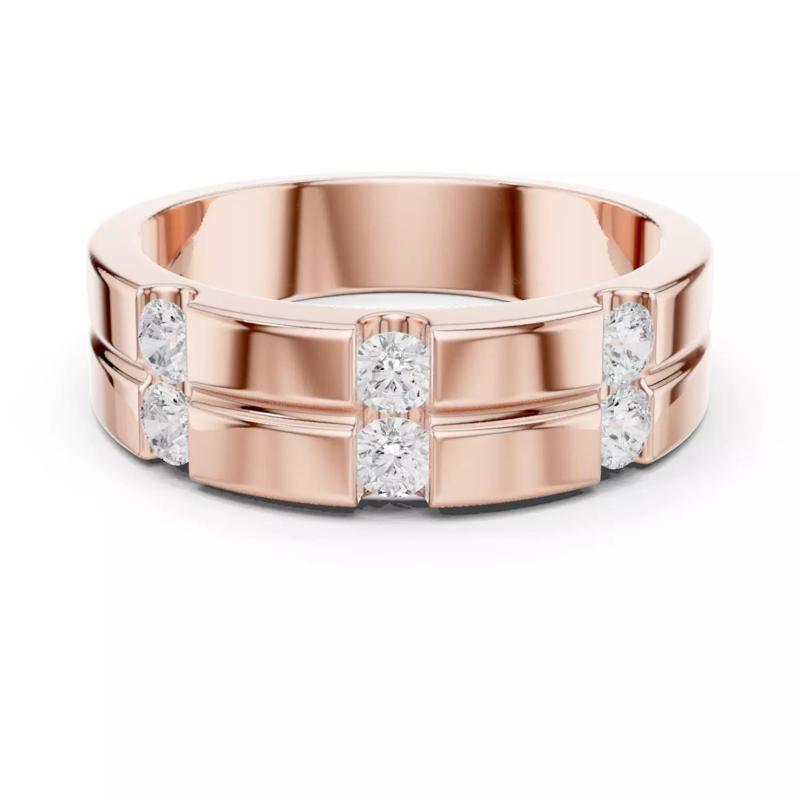 Channel Setting Double Round Diamond Band Ring 3DM STL Video