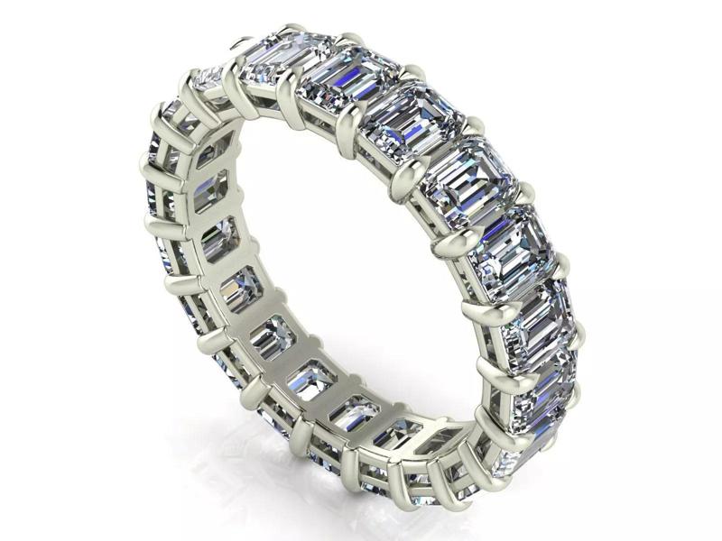 Classic Eternity Bands - Emerald cut - 20 - 40 - 60 points stone