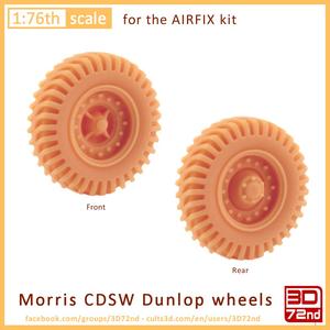 3D72ND - 1/76TH SCALE MORRIS CDSW DUNLOP WHEELS