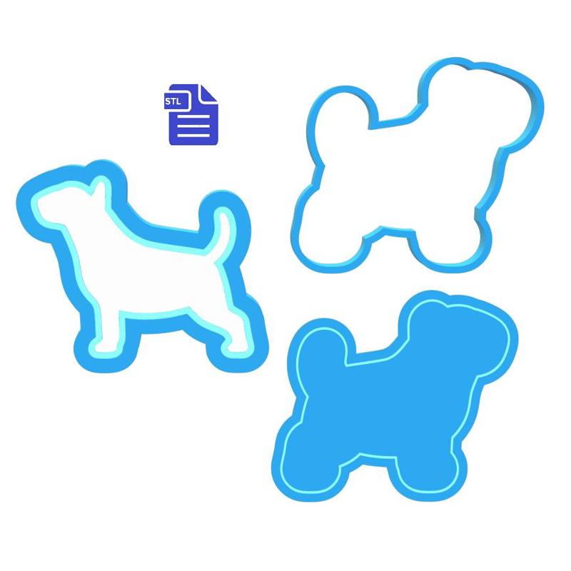 3pc Bull Terrier Bath Bomb Mold