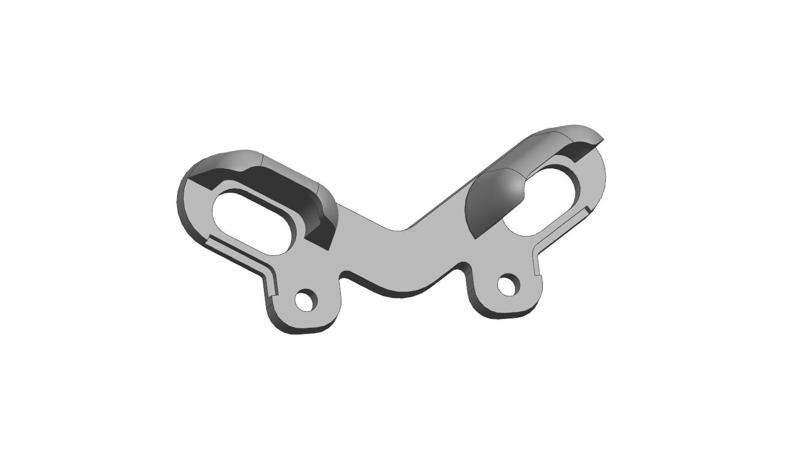 TLR 22X-4 Front Shock Tower Rollover Protection.