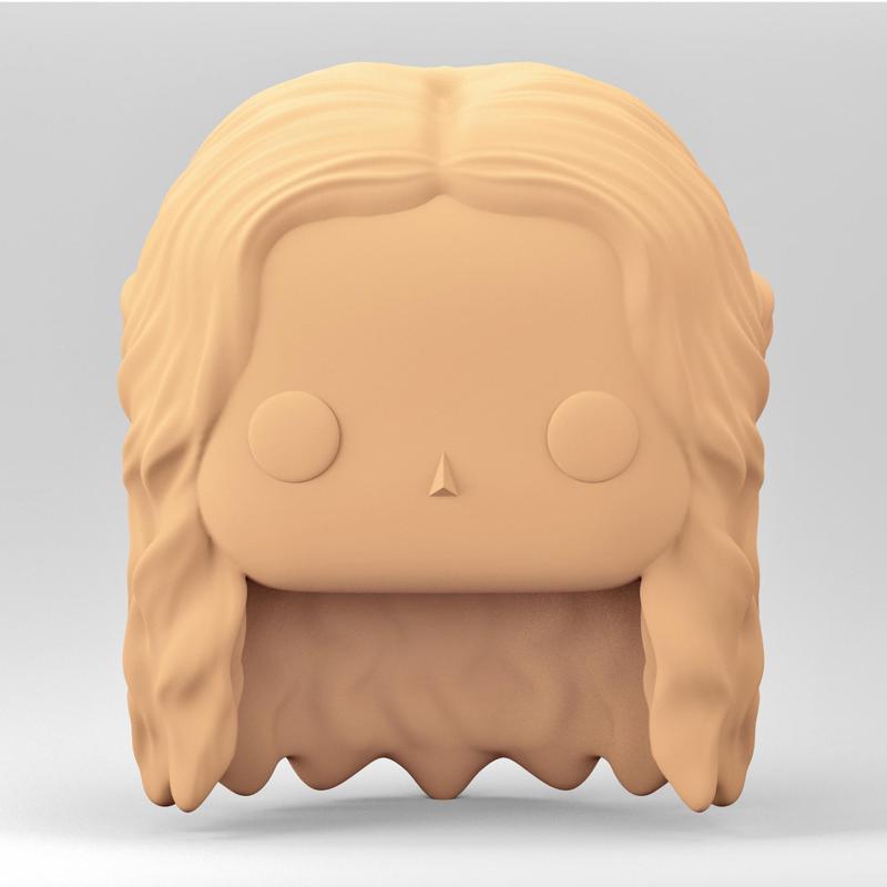 Stylized Chibi / POP Head STL | 3D Print File | WH_3-16 | Half Up Half Down